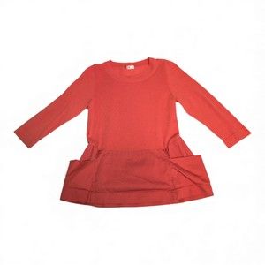 Moth Orange Crewneck Peplum Sweater - Size M